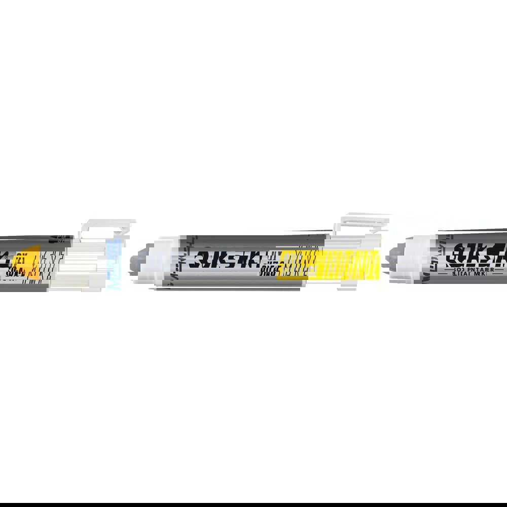 Solid paint marker that writes on oily and wet surfaces